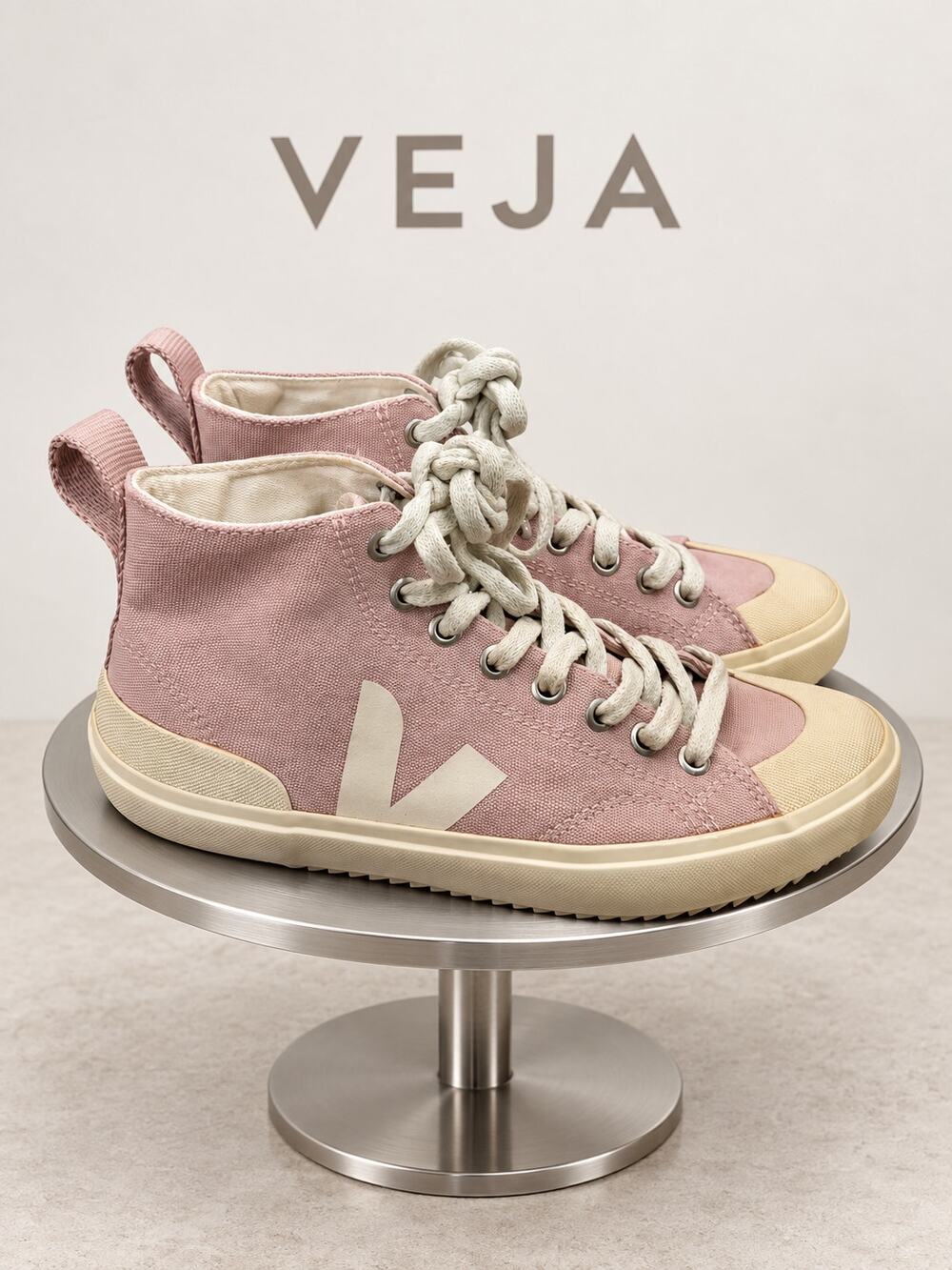 VEJA Nova HT Babe Pierre Pink Canvas High Top Sneakers US 5 EU 36